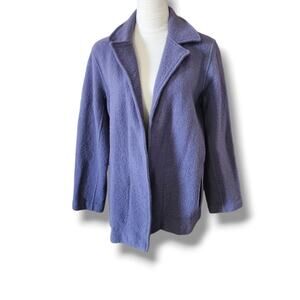 Jillian Jones Wool Smokey Purple Open Front Blazer